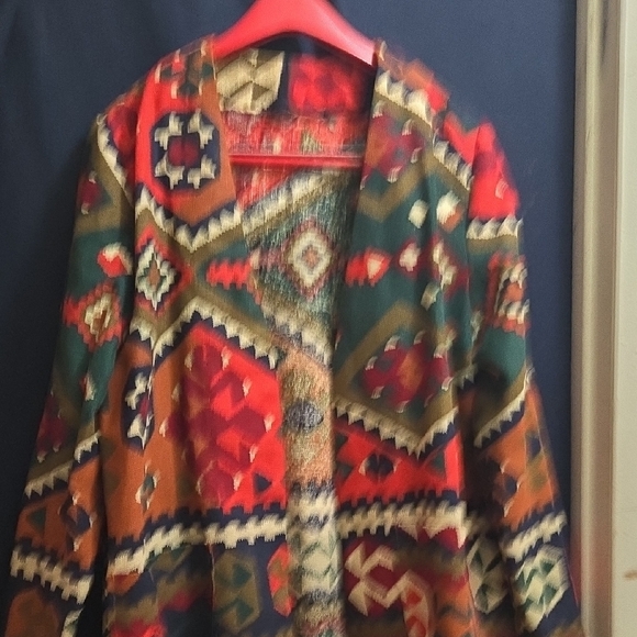 Colorful Geometric Pattern Blazer - Picture 5 of 6